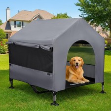 Dog House 42  Large Dog House Outdoor Indoor Elevated Dog Cot Bed