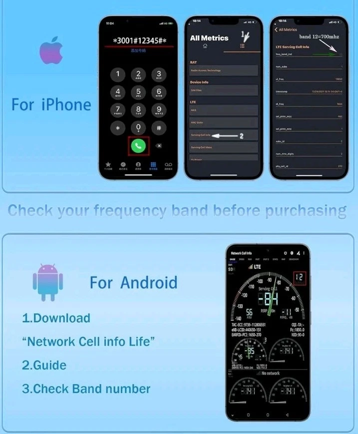 Amplificador de señal de teléfono celular Verizon T Mobile ATT amplificador de teléfono celular 5G 4G LTE B... Foto 4 de 4