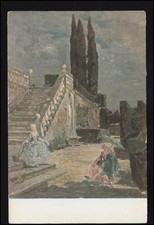 Cartolina artistica Emma Ciardi: vecchi gradini, casa editrice ARS MINIMA, mai usata