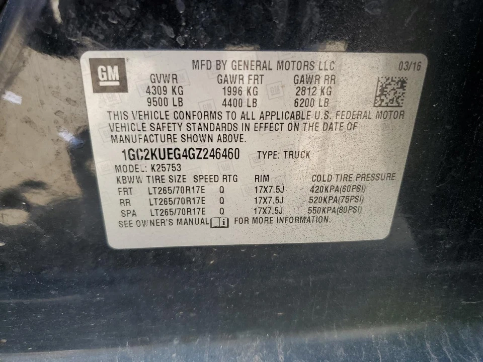 Used Front Right Door Interior Trim Panel fits: 2016 Chevrolet Silverado 2500 pi Foto 4 de 4