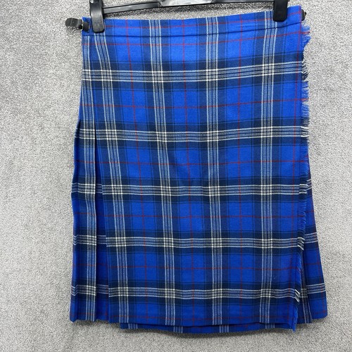 Highland Home Industries Kilt Damen Größe 20 blau weiß kariert Schottenkaro