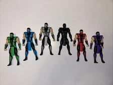 JAZWARES Mortal Kombat Klassic 6-Pack Smoke Rain Ermac Reptile Noob Sub-Zero 4in
