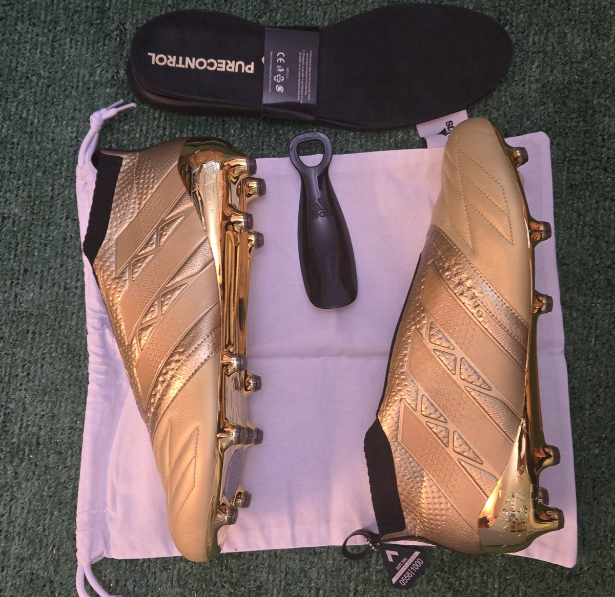 Adidas ACE 16+ PURECONTROL FG/AG Limited SPACE CRAFT PACK Cleats US Sz  Gold