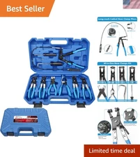 9PC  Hose Clamp Pliers for Automotive Maintenance - Easy Storage Included