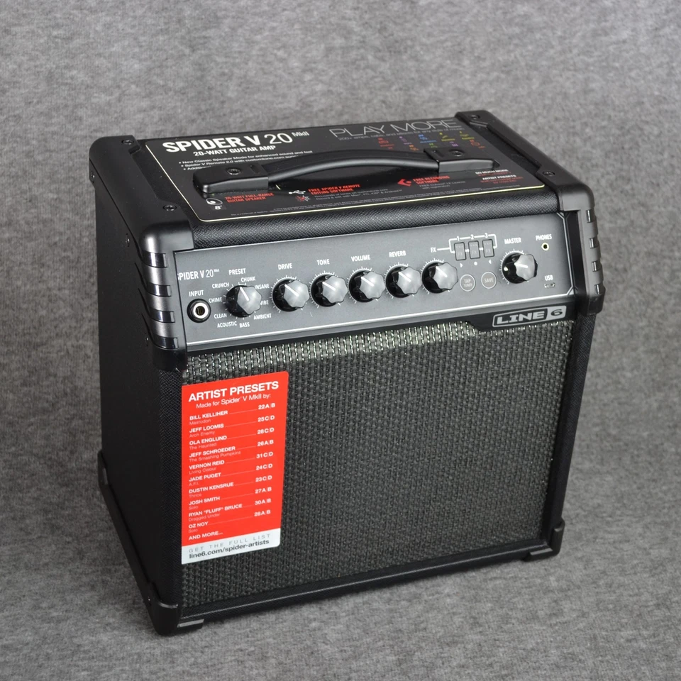 CAJA ABIERTA - Combo Amplificador Modelado Line 6 Spider V 20 MkII 1 x 8 pulgadas 20 vatios Sin CAJA Foto 2 de 4