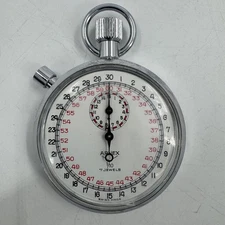 Vintage Arnex Stopwatch 1/10 Second 7 Jewels Swiss Made Mechanical Timer