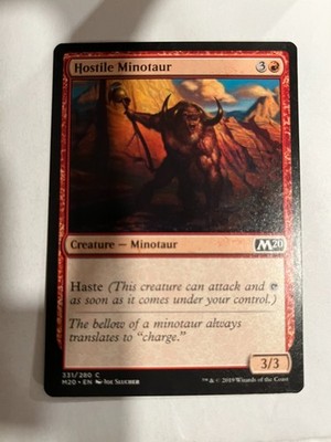Hostile Minotaur - 2020 Core Set M20 - Magic the Gathering MTG Nice!