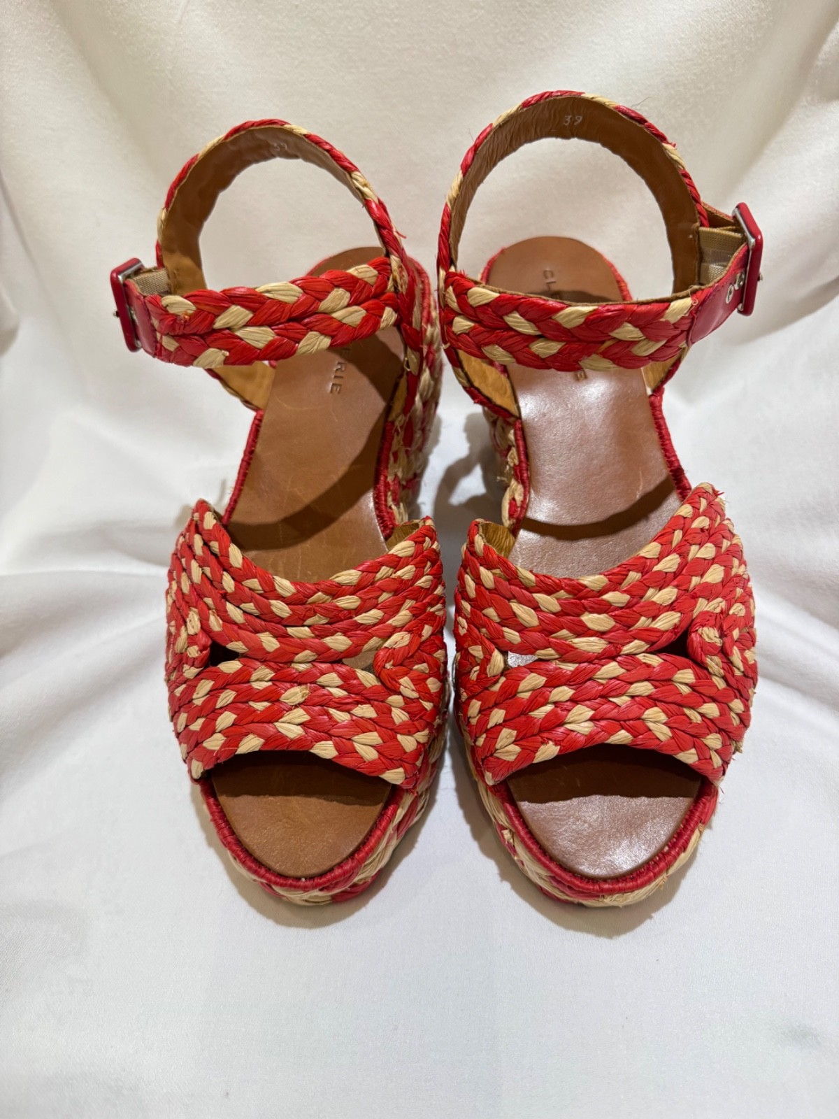 Robert Clergerie platform Raffia Patterned Espadr… - image 6