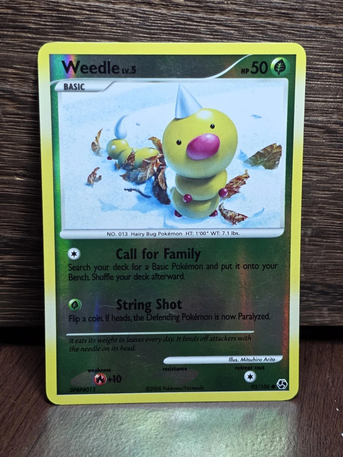 Pokemon Card - Weedle Great Encounters 93/106 Reverse Holo LP