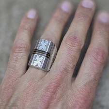 Tribal Touareg Berber Silver Ring   Traditional Amazigh Engraving   Handmade