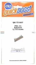 QBT72667 1:72 Quickboost PZL-11 Exhaust (ARM kit)
