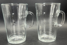 2 Nespresso View Collection Atelier Americano Clear Tempered Glass Coffee Mugs