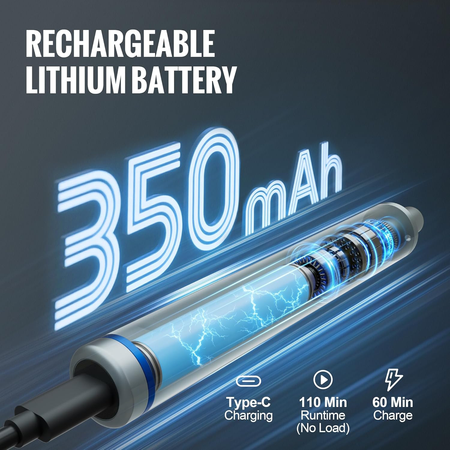 Mini Electric Screwdriver with Magnetizer, 36 S2 Steel Bits & 2 Pry Bars, 3.7V R