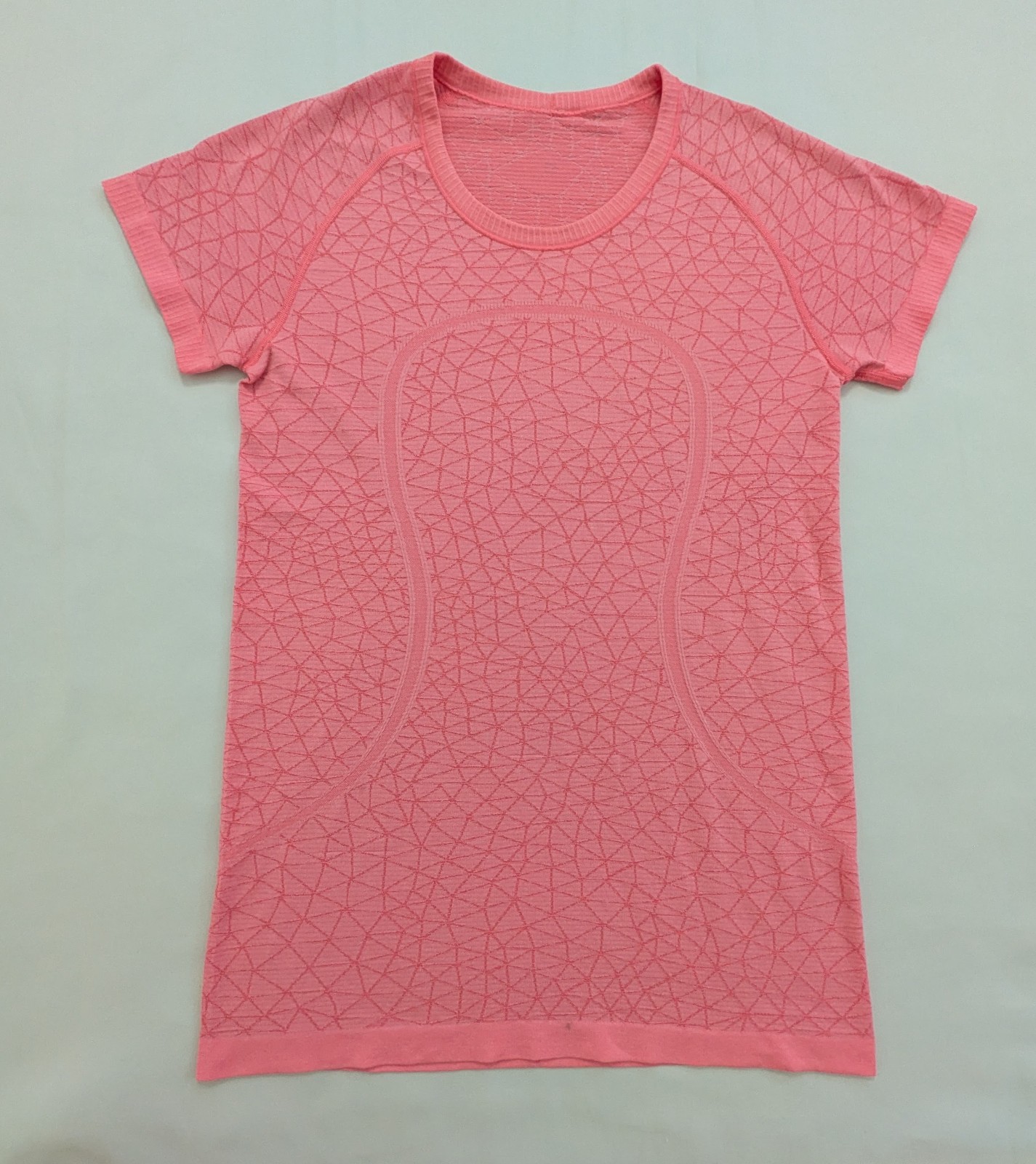 Lululemon Run: Swiftly Tech Short Sleeve Crew Heathered Electric Coral Womens 12
