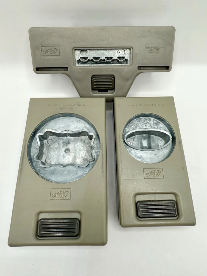 Stampin' Up! Плоский бумажный пробойник лот овальный и причудливый ярлык гребешок отделка кайма набор из 3 - Изображение 3 из 4