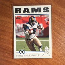 Topps 2004 Marshall Faulk #170 St. Louis Rams NFL Football Card Base Set
