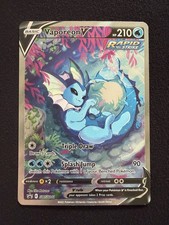 Vaporeon V SWSH181 Black Star Promo Full Art Holo Near Mint