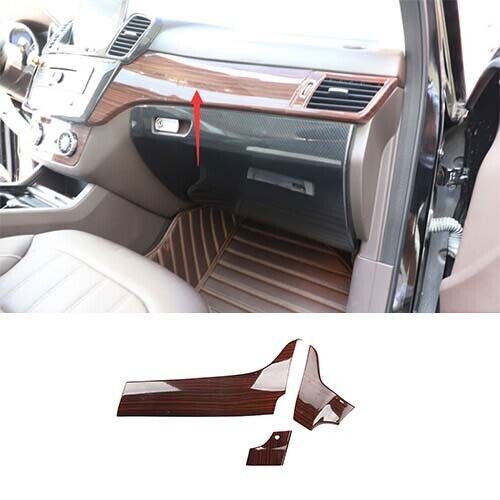 Brown Wood Grain Central Console Dashboard Panel Trims For Benz GLS GLE 2016-19