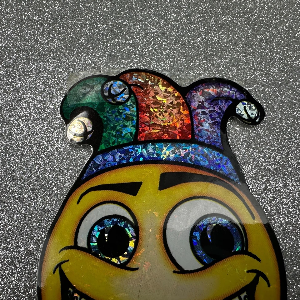 Ultra Smileys Face Vending Machine Sticker Jester Braces Prism Foil VTG 2003 Y2K - Image 2 of 4