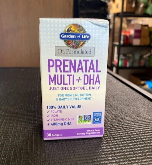 Garden of Life Dr. Formulated Prenatal Multi + DHA 30 Softgels, .03/24