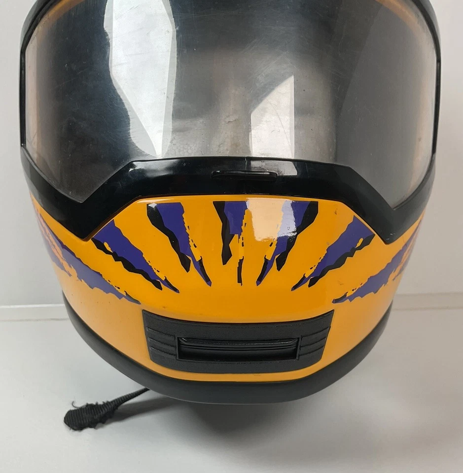 Vintage Ski-Doo Yellow Snowmobile Helmet XL Full Face - Image 4 of 4