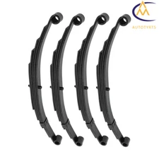 Set of 4 3000 lbs Cap Trailer Leaf Spring 5 Leaf Double Eye For 6000 lbs Axle