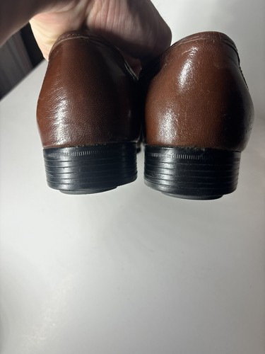 Vintage SEARS Wonderlite loafers 9.5 EE (wide) mens Brown Lightweight Loafers - Picture 8 of 12