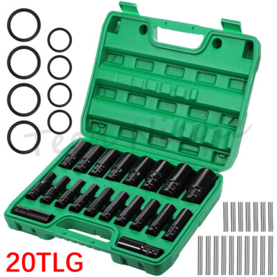 20Tlg Schlagschrauber Nüsse Set 1/2'' SW 8-32mm Schlagnuss Steckschlüssel Einsatz
