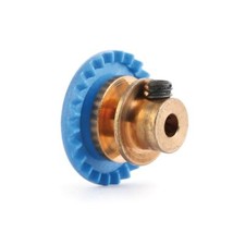 NSR Soft Plastic / Brass Inline Crown Gear 24z axle  3/32" 6324BR