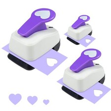 Heart Punch Set 3/8 Inch 5/8 Inch 1 Inch Heart Hole Punches Set for Scrapbook...