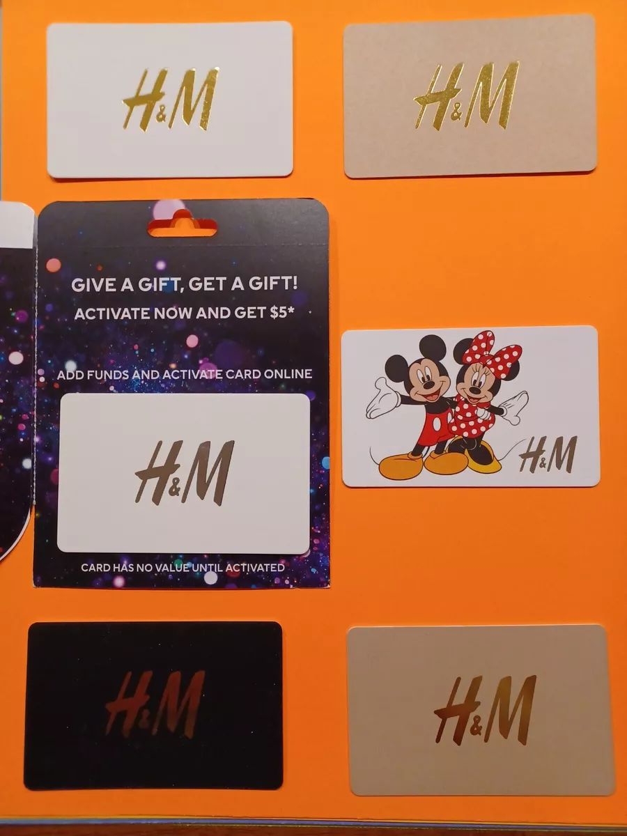 6 H M GIFT CARDS RETAIL COMPANY BEAUTIFUL CARDS 6 COLORS GREAT