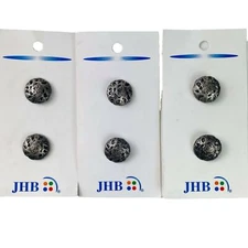 JHB Washable Dry Cleanable Shank Button Made in Italy 96424 5/8" 3 cards (6 pcs)