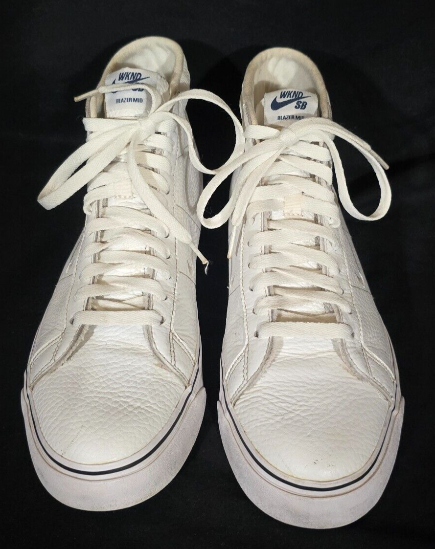 Size 10 - WKND x Nike SB Blazer Mid White for sale online | eBay display picture 2