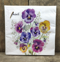 Ambiente Servietten 20 Stck. 33X33 Cm StiefmüTterchen Panies FrüHling Sommer