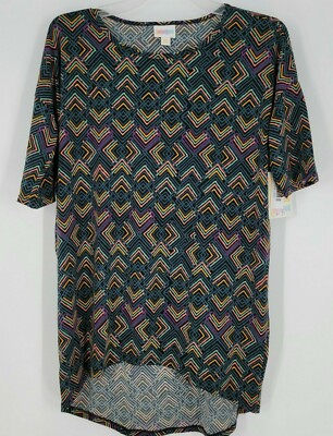 LuLaRoe Irma Tunic size XXS Multi Color Geometric Pattern BNWT