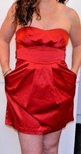 Trixxi Red strapless formal prom dress size 5