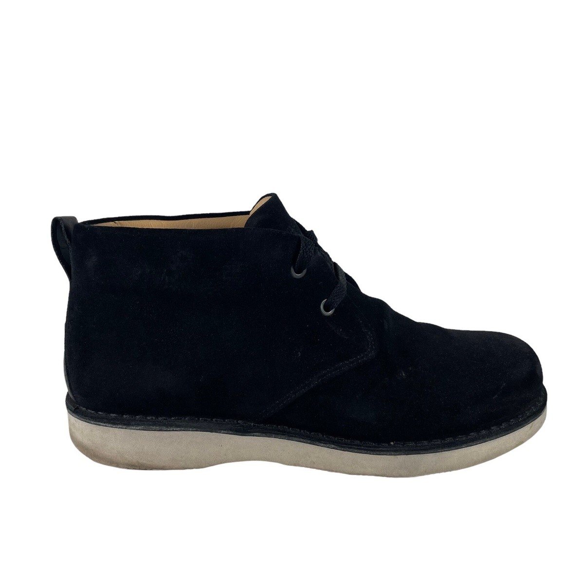 Samuel Hubbard Mens Black Suede Solid Lace Up 2 Eye Desert  display picture 1