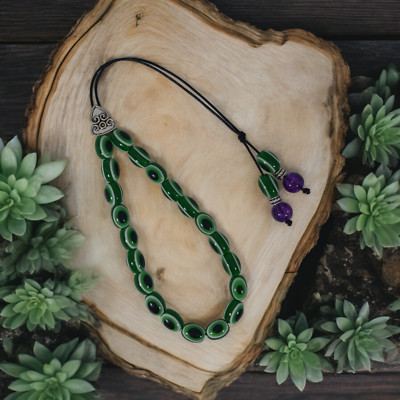 Komboloi Grec - Perles Anti-stress Vertes - Anxiété, Inquiétude - Neuf