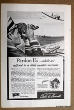 Bell  Howell Filmo Wartime War Bonds Magazine Print Ad 1943 7 x 10