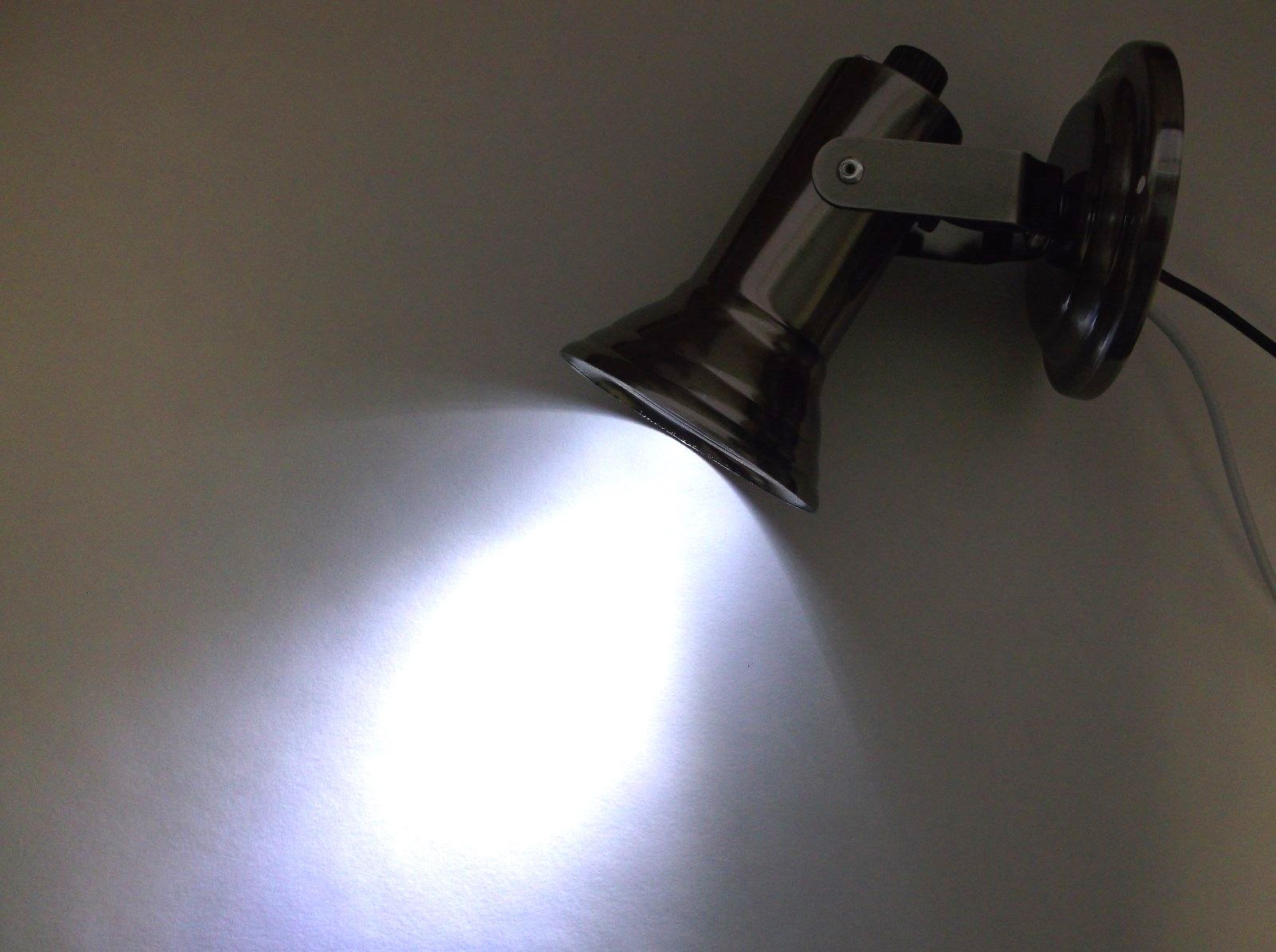 2 Large BBT Brushed Nickel LED RV 12 volt Reading Lamps eBay