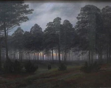 Print or Canvas - The Evening by Caspar David Friedrich