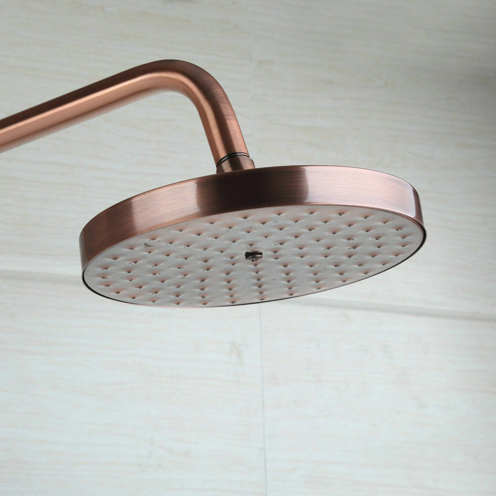 Vintage Copper Round Rainfall Shower Head Top Rain Head Shower Faucet Head