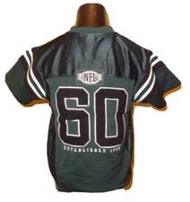 NY Jets NFL Brand Youth Small 8/10 Green Jersey Number 60 Established 1960
