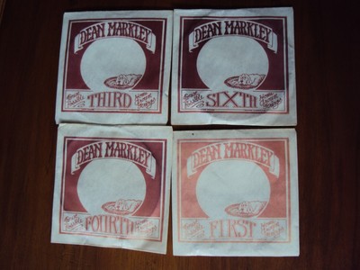 Guitar Strings Dean Markley 4 Päckchen   Alte Sammlerstücke