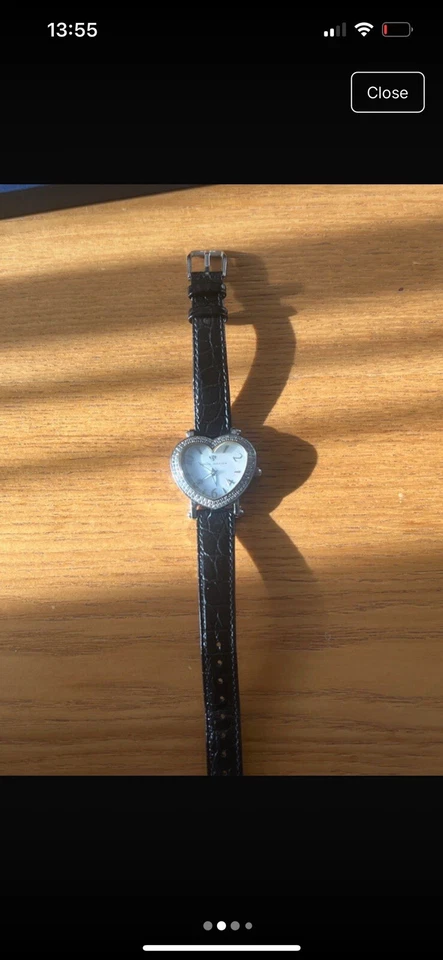 Nuevo reloj Aqua Master para damas ~ corazón con bisel de diamantes ~ San Valentín Foto 2 de 4