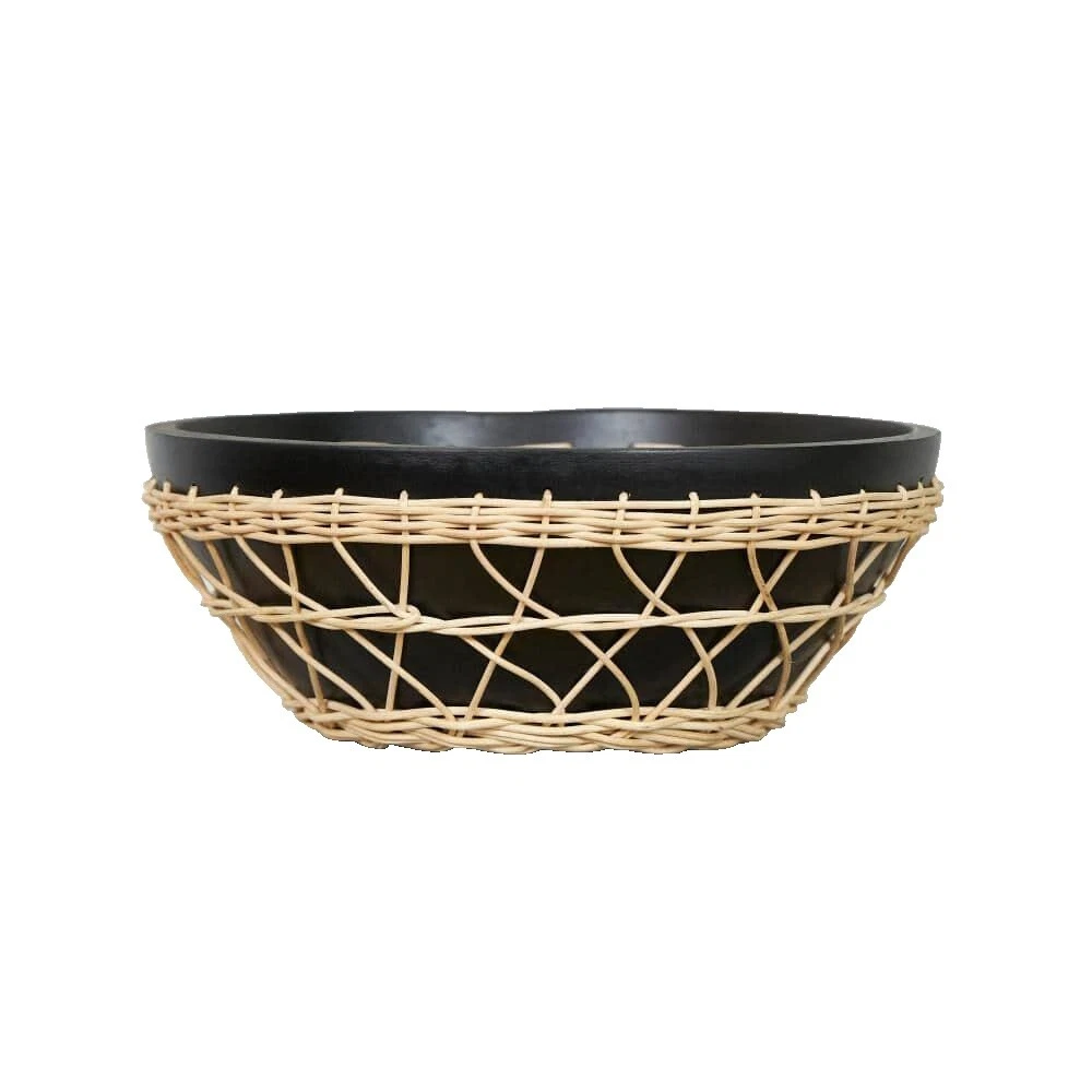 Wooden Black Dinnerware Bowls