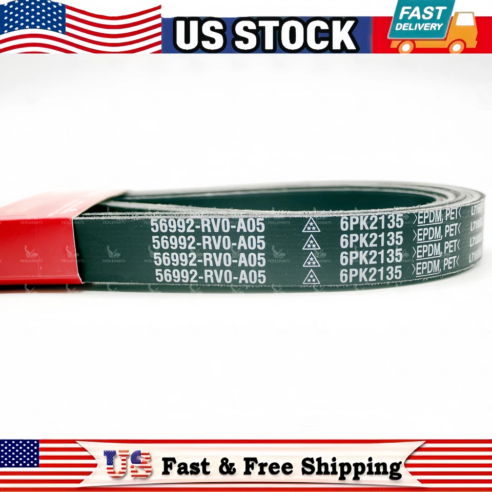 GENUINE OEM HONDA ACCORD ODYSSEY ACURA MDX ZDX TL SERPENTINE BELT 56992-RV0-A05 Foto 4 de 4