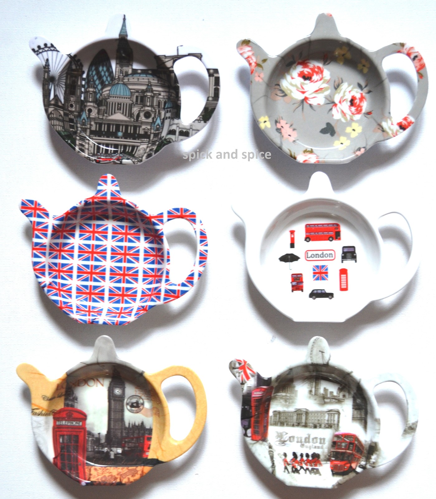 London Scene tea bag holder dish England Union Souvenir Gift Britain uk