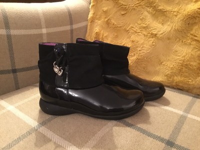 clarks childrens black patent shoes