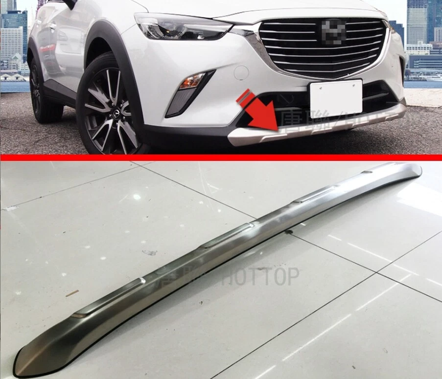 Ajuste para Mazda CX-3 2015 2016 2017 2018 protector delantero parachoques placa protector moldura Foto 4 de 4
